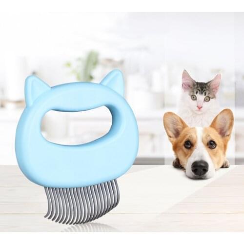 Pet cat comb, opening knots and removing floating hair, cat ear-type cleaning tool cat grooming cats products for cat