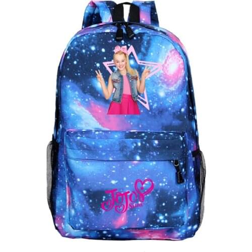 Famous Star Jojo Siwa Knapsack Boys Girls School Rucksack Men Women Hot Sale Men Women Backpack Back to School Gift