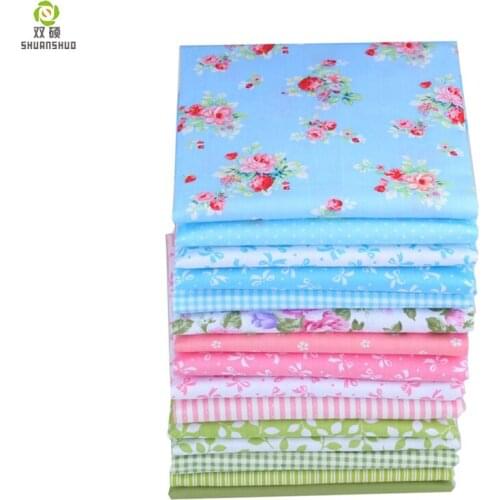 Shuanshuo 15pcs 20x25cm Mixed Printed Cotton Fabric Sewing Quilting Fabrics for Patchwork Needlework DIY Handmade Accessories