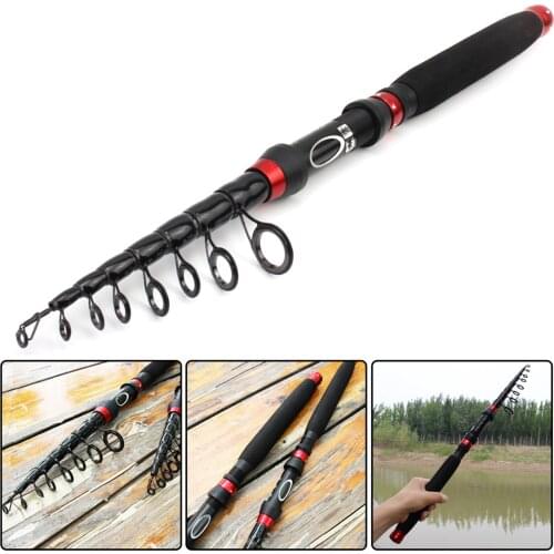 1.8m 2.1m 2.4m 2.7m 3.0m Spinning Rod carbon telescopic sea fishing rod lure rod Fishing Tackle EVA Comfortable handle pesca