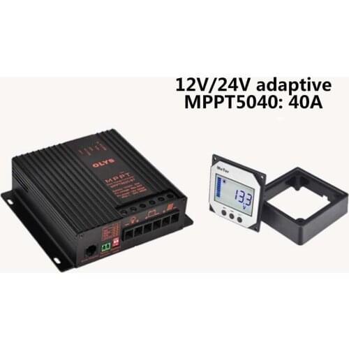 Charge Controller 40A MPPT 12V/24V MPPT Solar Charge Controller Photovoltaic Off-Grid Solar Controller SOC Smart Control System