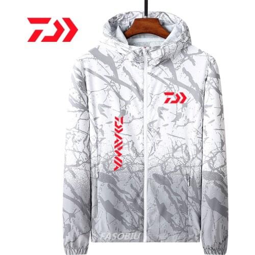 Daiwa Outdoor Sun Protection Clothing Mens Spring Summer Fishing Clothes UV Protection Sports Windbreaker Thin Fishing Jacket