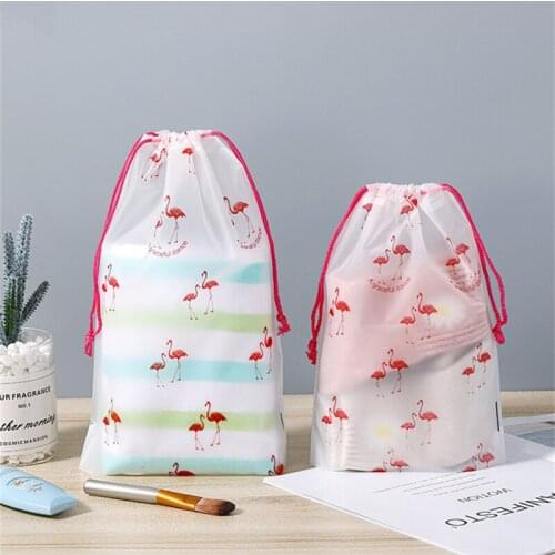 1PCS Matt/Transparent Closet Storage Bag Bathroom Waterproof Sac Wardrobe Sorting Drawstring Home Organizer Travel Clothes Pouch