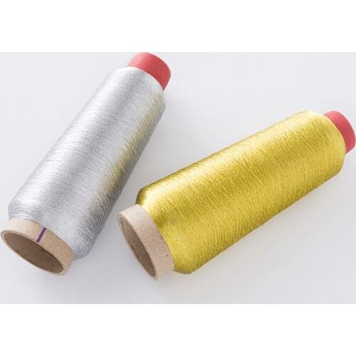 1 Piece Gold/Silver 150D Durable Sewing Thread Overlocking Sewing Machine Threads Polyester Stitch Threads for Sewing Supplies