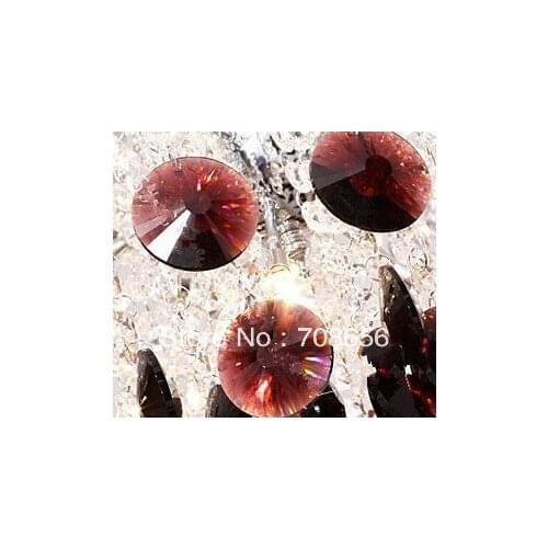 15pcs 45MM BURGUNDY CHANDELIER LIGHT CRYSTALS DISC DROPS 1 HOLE