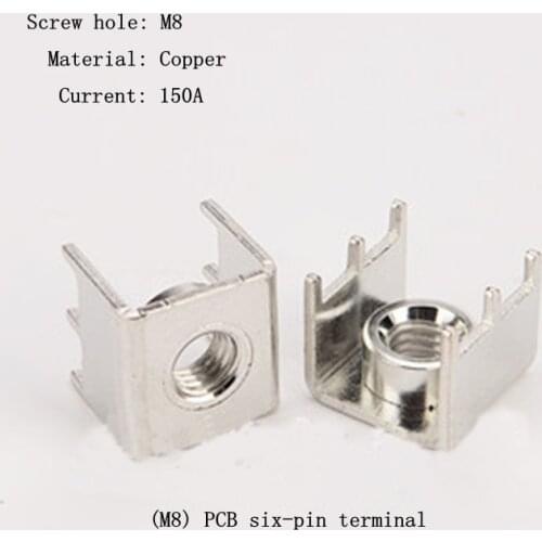 1pcs connection terminal welding (M8) six pin high current press riveting PCB-29