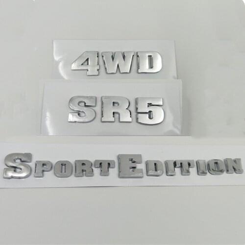 2003-2009 For Toyota 4Runner Sport Edition SR5 4WD Rear Trunk Lid Emblem Side Door Fender Logo Auto Stickers