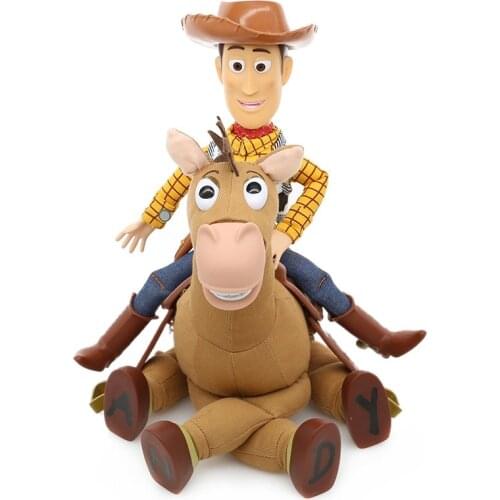 40CM Disney Pixar Toy Story Sherif Woody Jesse Buzz Lightyear Talking Movable Character Cloth Cowboy Model Doll Toy