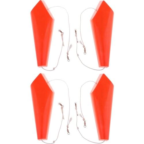 4xLeft & Right Splashing Float For Boat Trolling Fishing Big Game Dive Board