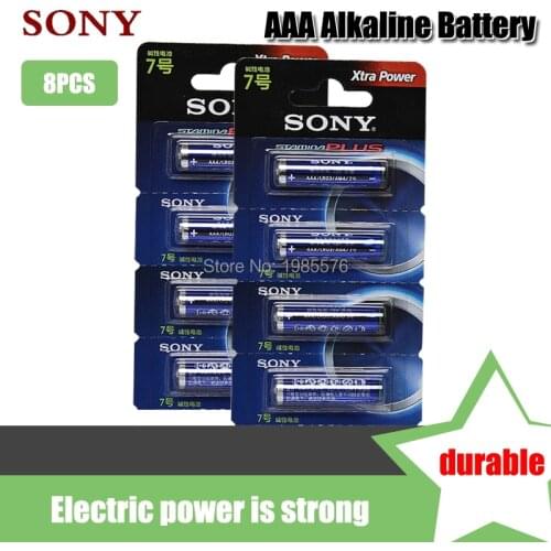8PCS Original Sony 1.5V AAA Alkaline Battery LR03 AM4 For Electric toothbrush Toy Flashlight Mouse clock Dry Primary Battery