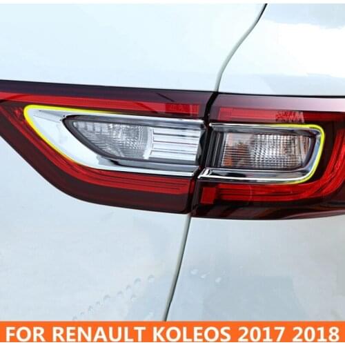 ABS Rear Behind Trunk Tail Light Lamp Protector Molding Cover Kit Trim Accessories For Renault Koleos 2017 2018