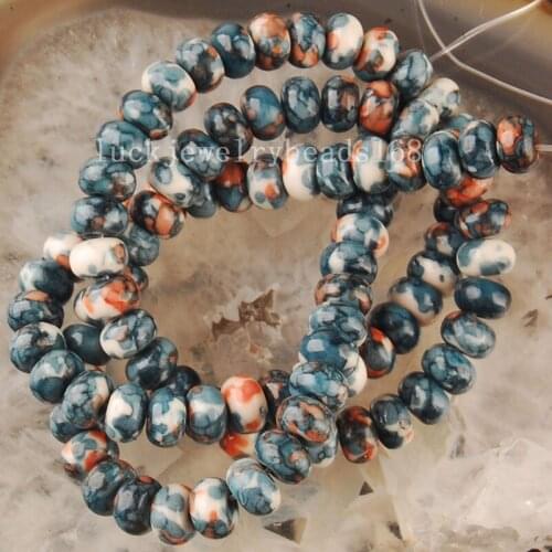 Free shipping Women Fashion Jewelry 4x6mm Fashion Jaspe Abacus Loose Beads 15.5" FG6318