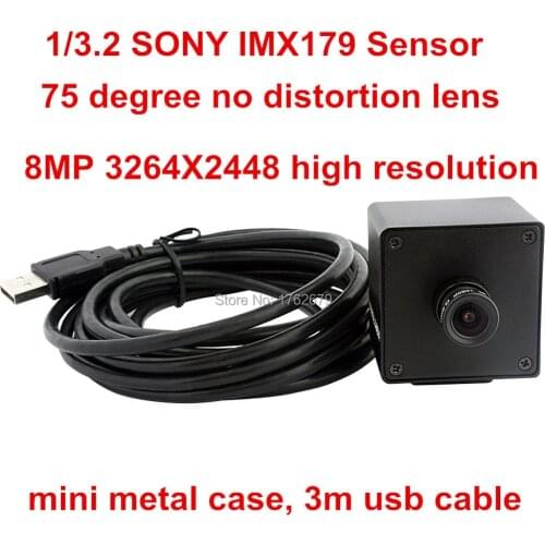 No distortion 8.0megapixel 3264X2448 HD camera usb Security Protection camera SONY IMX179 CMOS micro mini box camera module