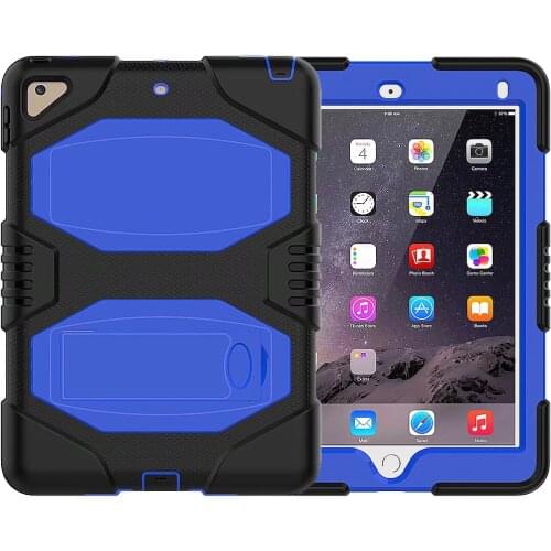 Case For iPad Air 2/iPad 6 (2014) Retina Kids Safe Armor Shockproof Heavy Duty Silicone Hard Case Cover