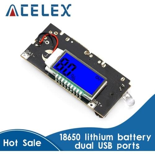 Dual USB 18650 Battery Charger PCB Power Module 5V 1A 2.1A Mobile Power Bank Accessories for Phone DIY LED LCD Module Board