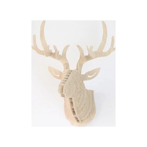 European DIY Deer Head Hanging Wall Mosaic Animal Head Bar Retro Lucky Pendant Wall Decor Creative Living Room Wall Decor