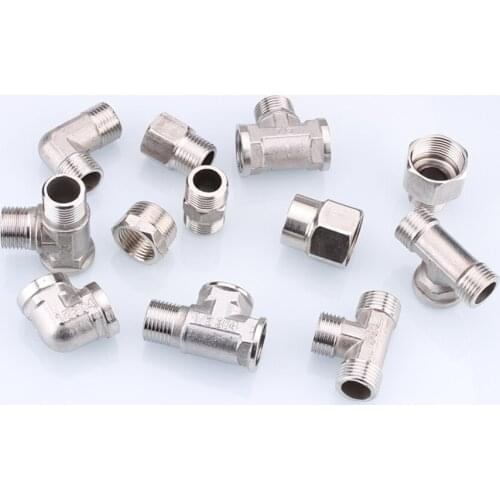 G 1/2" 3/4" BSPP Female Male Thread Tee Type Reducing Stainless steel Elbow Butt joint adapter Adapter Coupler Plumbing fittings