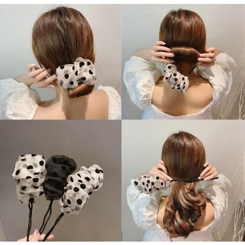 Hot Sale DIY Hair Style Tool Hair Disc Device Female Korean Student Lazy Artifact Wild Polka Lace Dot Headdress Wholesale
