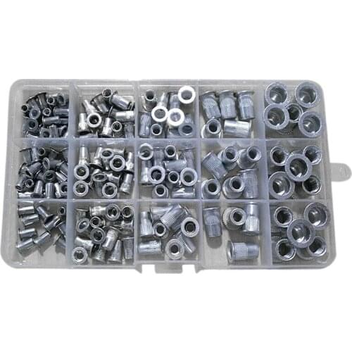 Hot YO-150Pcs M3 M4 M5 M6 M8 Aluminum Rivet Nut Kit Metric Cap Assort