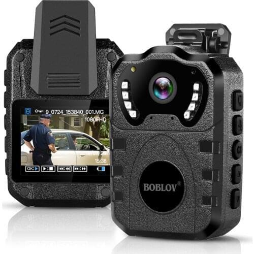 BOBLOV 1080P HD 64GB Body Worn Camera Portable Multi-Functional 170° IR Night Body Mounted Camera Vision DVR Video Police camera