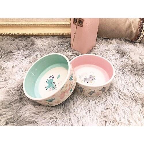 New Creative Bone Decor Ceramic Pet Bowl Candy Colors Pet Bowl Pet Water Food Bowls For Cat Dog Pet Feeding Supplies