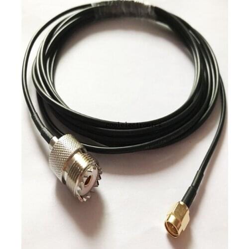 SMA Male to UHF SO239 Female Connector RG174 RF Coaxial Pigtail Jumper Cable 1m 3m 5m 10m