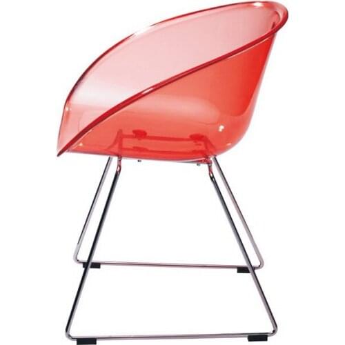 Minimalist Modern Design Clear transparent plastic acrylic Modern classic Dining Chair with Metal Leg Fashion Nice Design Chair