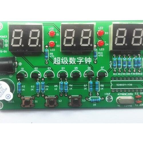 C51 Digital Electronic Clock Suite DIY Kits Six 6 Bits Electronic Parts and Components Electronic Production