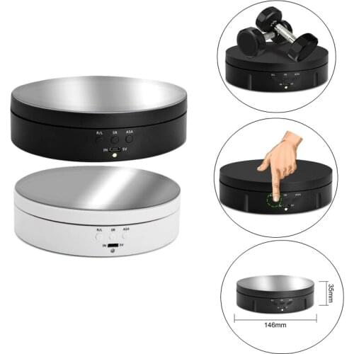 146mm Smart USB Charging Electric Turntable Rotating Stand 360 Degree Photography Product Display Turntable For Video Shooting