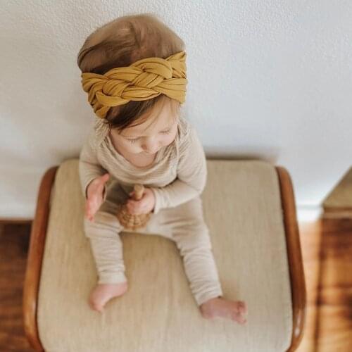 Nylon Baby Headband Chinese Knot Head wrap Braided Baby Hair Bands Infant Hair Accessories for Girls Newborn Turban JFNY074