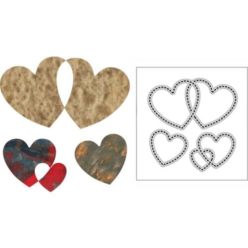 New Hearts to Hearts Craft Embossing Mold 2021 Metal Cutting Dies for DIY Decorative Scrapbooking Album Card Making No Stamps