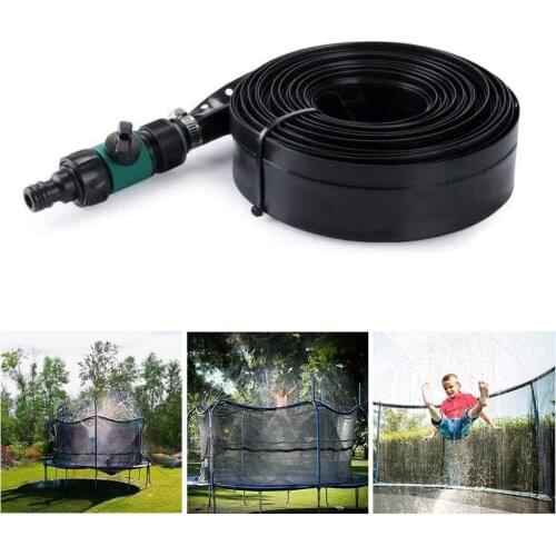 Summer fun for Kid Water Park Trampoline Sprinkler Hose Safety Net Sprinkler Garden Watering Outdoor Water Game Toy Accessories