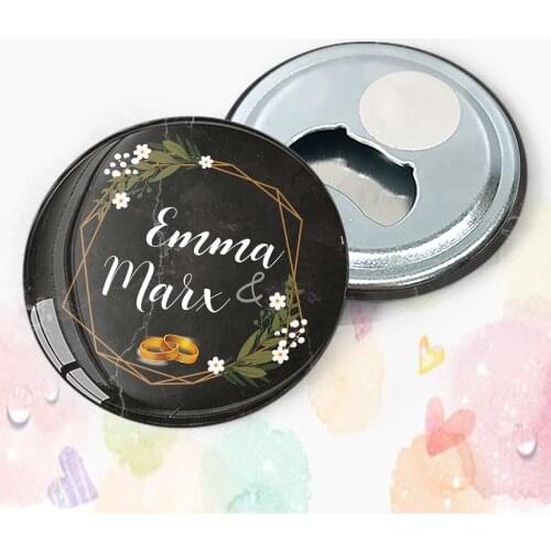 Save The Date Metal The Opener Magnet wedding, henna, christening 25 pcs