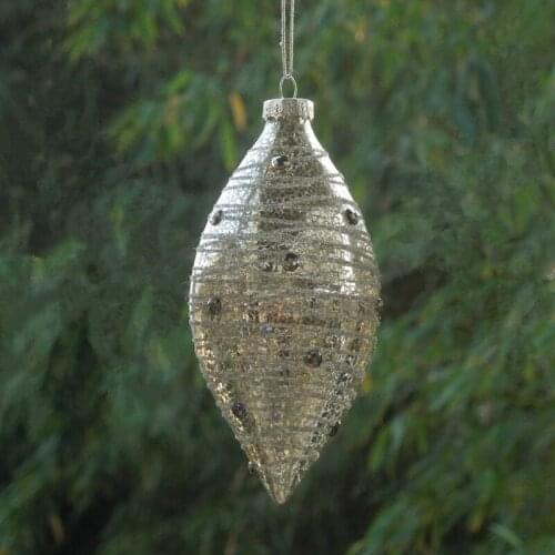 16pcs/pack 6*12cm Double-Point Shaped Glass Pendant School Window Wedding Decoration Christmas Tree Decorative Glass