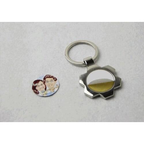 Sublimation blank metal key chain bag pendants gift for children can print photo picture custom design personality gift K08