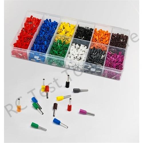 Tube type terminal E0508 / E7508 / E1008 / E1508 / E2508 / E4009 10 color wiring cold-press terminal