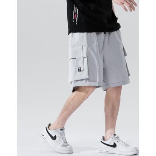 Streetwear Summer Men Casual Shorts Printing Hip Hop Mens Shorts 2021 New Ribbons Knee Length Bermuda Beach Shorts For Man