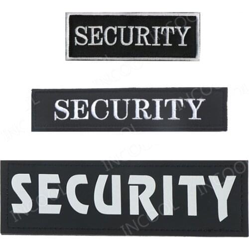 Embroidered Security Patches Tactical Military Patch Emblem Combat White Embroidery Badges For Clothes Cap Backpack Bags