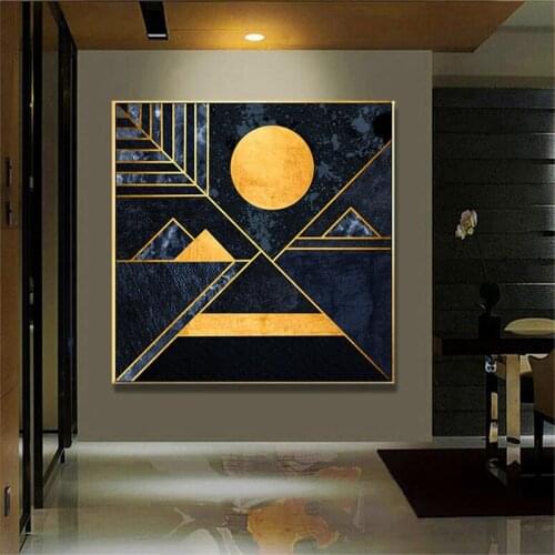 YongHe Home Decorative Canvas Printings Egypt Abstract Sun and Hill Large size Oil Paintings Art Work For Decorate Art Museum
