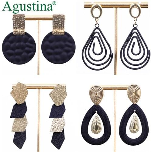 Agustin black earrings fashion jewelry long earrings women boho drop earrings earings dangle earring bohemian wholesale cute cc