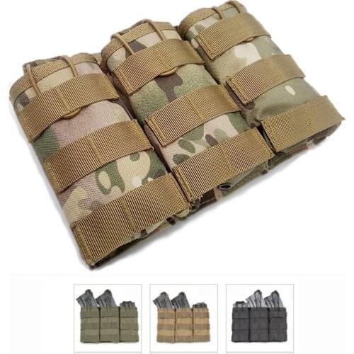 1000D Molle Tactical Single/Double/Triple Mag Pouch SWAT Hunting Airsoft Magazine Bag Rifle Carrier Holster for M4 M14 M16 AK AR