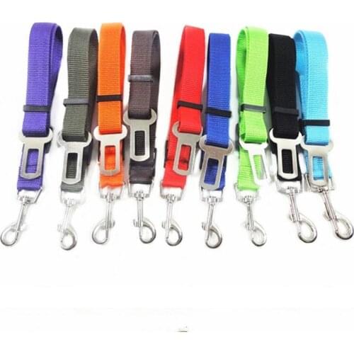 12 colors to choose 1pcs Car Pet Dog Cat Adjustable Vehicle Safety Seatbelt Seat Belt Harness Lead Puppy Car Seatbelt Products