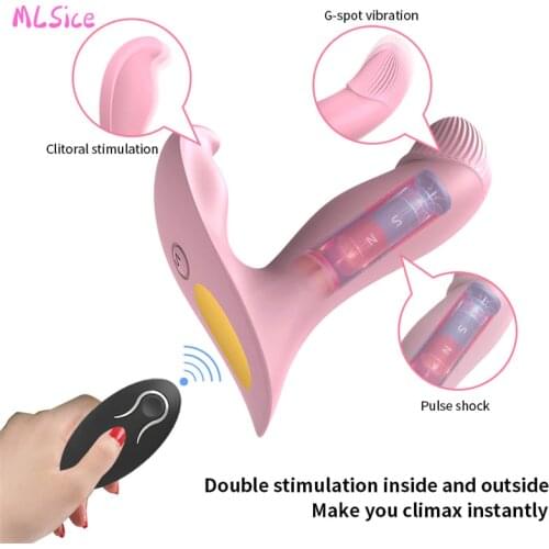 2 IN 1 Sucking Vibrator 7 Mode Vibrating Sucker Anal Vagina Clitoris Stimulator Wearable Oral Suction Erotic Sex Toys for Women