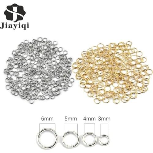 200pcs/lot 3mm 4mm 5mm 6mm Open Jump Rings Split Rings Connectors Chain Links Diy Jewelry Finding Tools Making Accessories