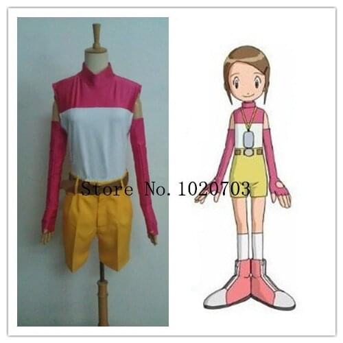 Free shipping Digimon 2 Digimon Adventure Kari Kamiya Cosplay Costume Anysize