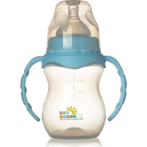 Baby Products Manufacturers Closeout Processing 210ml Wide Mouth Pp BABYS Feeding Bottle with Handle