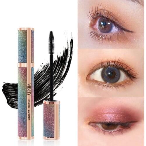 Black Waterproof Starry Sky Mascara 4D Waterproof Non-smudge Quick-drying Slender Mascara Eyelash Extend Cosmetics