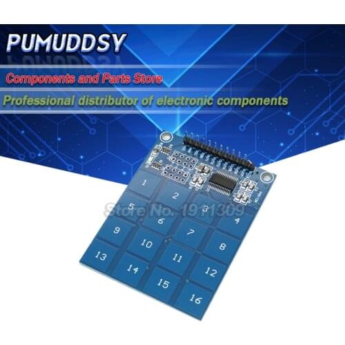 1PCS 16 Way XD-62B TTP229 Capacitive Touch Switch Digital Sensor Module Board Plate new