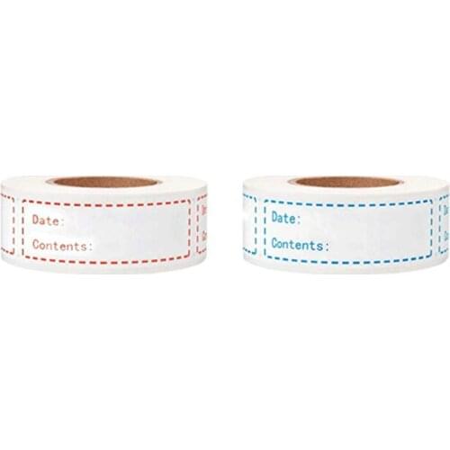 150Pcs/Roll Food Storage Labels Removable Freezer Food Labels stickers Easy Clean Leaves Freezer Stickers 25x75mm