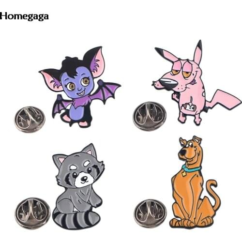 Homegaga 1Pcs Kawaii Animal Badges Cartoon Costumes Badge Lapel Collar Pin Backpack Shirt Pins Cool Jewelry for Women Men D2680